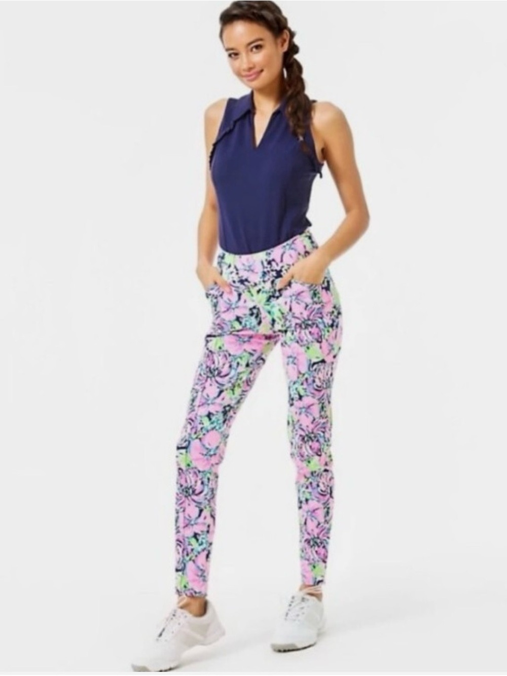Lilly Pulitzer Luxletic Corso Golf Pants High Tide Navy Size 00